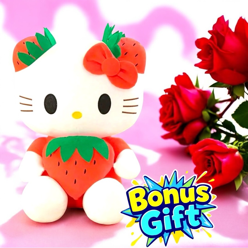 Hello Kitty Sanrio Y2K Plush Red 8” Toy Doll with Gift 🎁 included